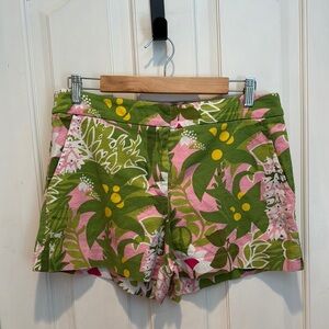 Trina Turk Floral Green and Pink Women's Shorts